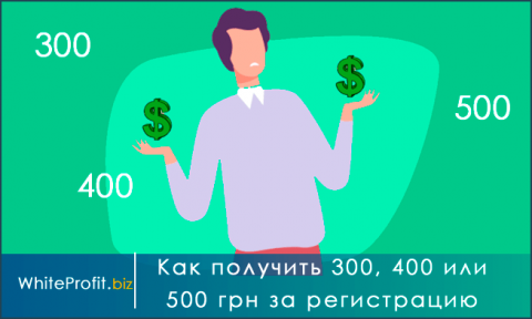 300 грн за регистрацию